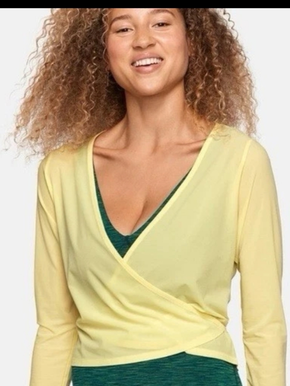 Outdoor Voices Tissue Weave Wrap Top, Large